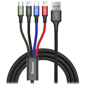 Baseus Rapid Series 4 in 1 Kabel 2x Lightning 1x USB-C 1x Micro USB