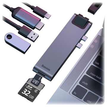 Baseus Thunderbolt C Pro 7 In 1 Smart Hub Docking Station huismerk kopen in de aanbieding