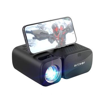 BlitzWolf BW-V3 Mini Draagbare LED Projector WiFi, Bluetooth, 1080p Zwart