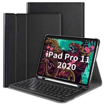 iPad Pro 11 (2020) Bluetooth Toetsenbord Hoesje Zwart