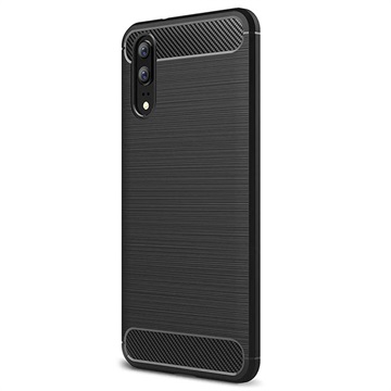 Huawei P20 Geborsteld Tpu Case Carbon Fiber Zwart huismerk kopen in de aanbieding