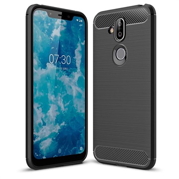 Brushed Tpu Nokia 81 Cover Carbon Fiber Zwart huismerk kopen in de aanbieding