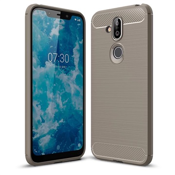 Brushed Tpu Nokia 81 Cover Carbon Fiber Grijs huismerk kopen in de aanbieding
