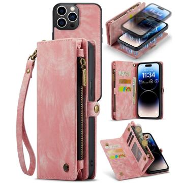 Caseme 2-in-1 Multifunctionele iPhone 14 Pro Max Wallet Case Roze