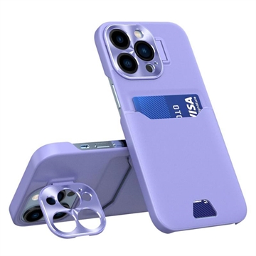 CamStand iPhone 14 Pro Cover met Creditcardvak Paars