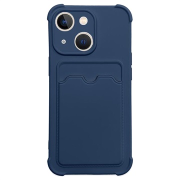 Card Armor Series iPhone 13 Mini Siliconen Hoesje Navy Blauw