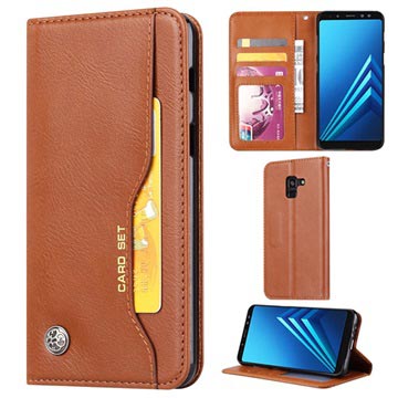 Card Set Serie Samsung Galaxy A8 (2018) Wallet Case Bruin