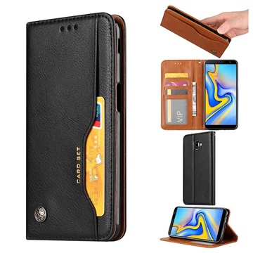 Card Set Series Samsung Galaxy J6+ Wallet Case Zwart