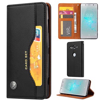 Card Set Serie Sony Xperia XZ2 Compact Wallet Case Zwart