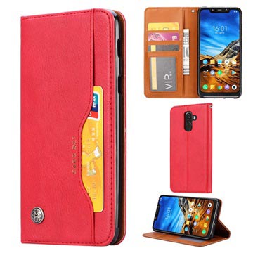 Card Set Serie Xiaomi Pocophone F1 Wallet Case Rood
