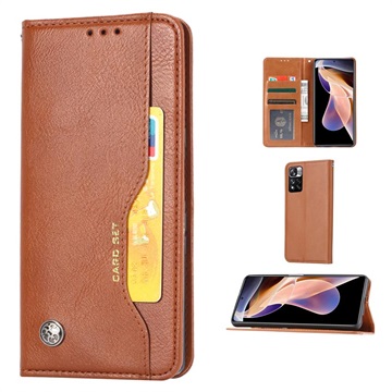Kaartset Serie Xiaomi Redmi Note 11 Pro-Note 11 Pro+ Wallet Case Bruin