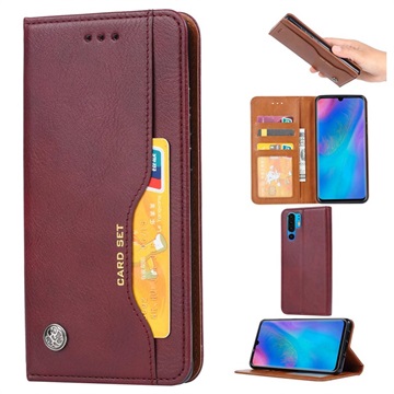 Card Set Huawei P30 Pro Wallet Case Wijnrood huismerk kopen in de aanbieding