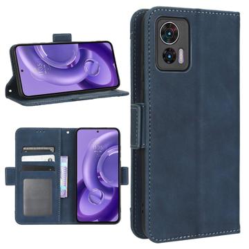 Cardholder Series Motorola Edge 30 Neo Portemonnee Hoesje Blauw