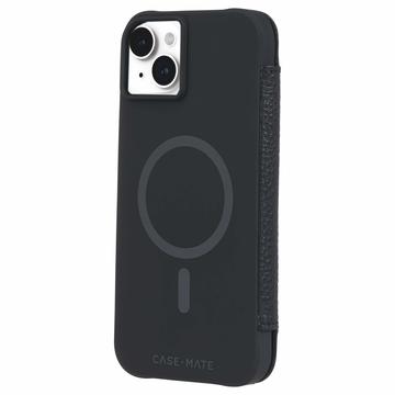 iPhone 15 Plus Case-Mate MagSafe Wallet Leren Hoesje Zwart