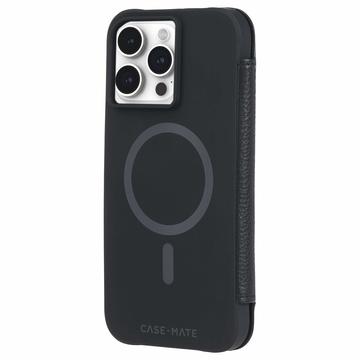 iPhone 15 Pro Max Case-Mate MagSafe Wallet Leren Hoesje Zwart