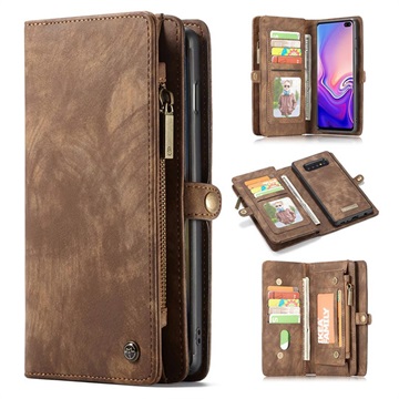 Caseme 2 In 1 Multifunctionele Samsung Galaxy S10 Wallet Case Bruin huismerk kopen in de aanbieding