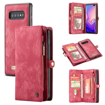 Caseme 2-in-1 Multifunctionele Samsung Galaxy S10 Wallet Case Rood