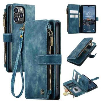 Caseme C30 Multifunctioneel iPhone 14 Pro Portemonnee Hoesje Blauw