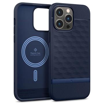 Caseology Parallax Mag iPhone 14 Pro Hybrid Case Middernachtblauw