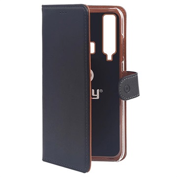 Celly Wally Samsung Galaxy A9 2018 Wallet Case Zwart huismerk kopen in de aanbieding