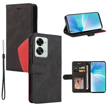 Bi-Color Series OnePlus Nord 2T Wallet Case Zwart