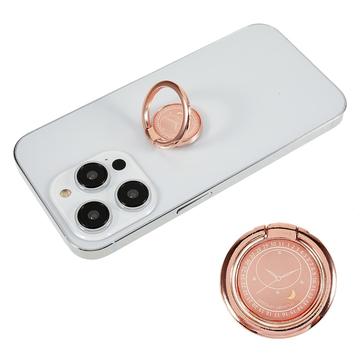 Compass Design Mobiele telefoon Ringhouder Vingerstandaard Kickstand Metalen handgreephouder roze