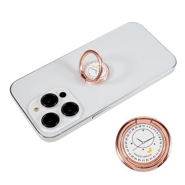 Compass Design Mobiele Telefoon Ringhouder Vingerstandaard Kickstand Metalen handgreephouder - Wit