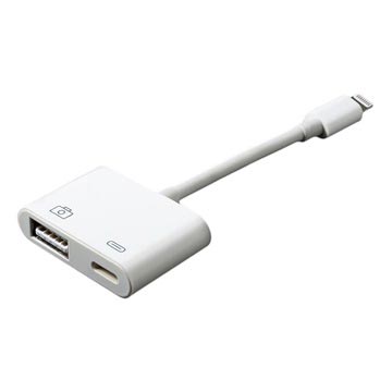 Compatibele Lightning naar USB 3.0 camera adapter Wit