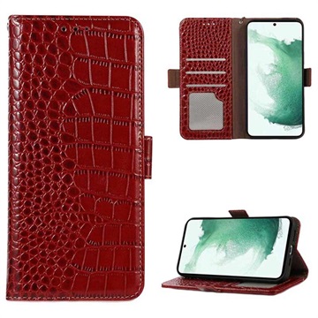Crocodile Series Samsung Galaxy A53 5G Wallet Leren Hoesje met RFID Rood