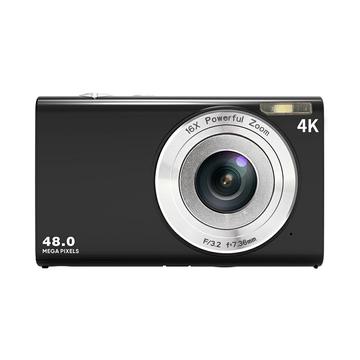 DC402-AF 4K Kids 48MP Digitale Camera Auto Focus 16X Digitale Zoom Vlogging Camera voor Tieners Zwar