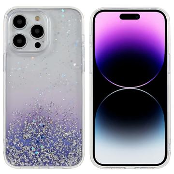 Dfans Starlight Glitter iPhone 14 Pro Max Hybride Hoesje Paars