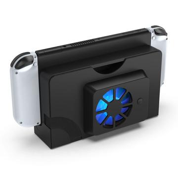 DOBE TNS-1136 Console Ventilator Koelbasis met Blauw Licht voor Nintendo Switch OLED Zwart