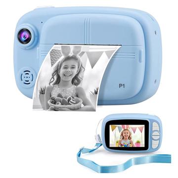 Digital Instant Camera voor Kinder met 32GB Geheugenkaart (Geopende verpakking Bevredigend) Blauw