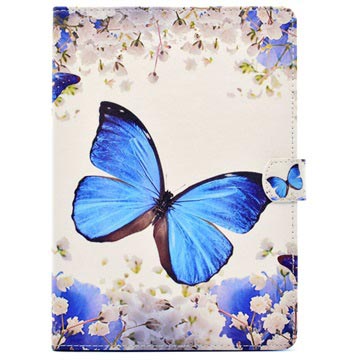 iPad 9.7 Dream Series Folio Case Blauw Vlinder