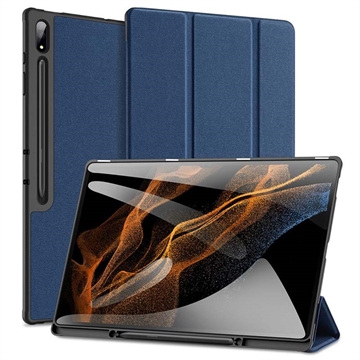 Samsung Galaxy Tab S9 Ultra Dux Ducis Domo Tri-Fold Smart Folio Hoesje Blauw