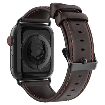 Dux Ducis Apple Watch Series 9/8/SE (2022)/7/SE/6/5/4/3/2/1 Leren Band - 41mm/40mm/38mm - Koffie