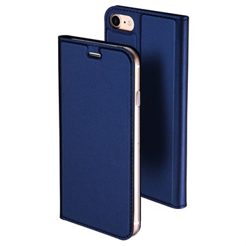 Dux Ducis Skin Pro iPhone 7-8-SE (2020) Flip Cover Donkerblauw