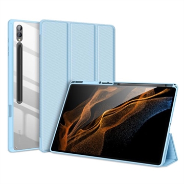 Samsung Galaxy Tab S9 Ultra Dux Ducis Toby Tri-Fold Smart Folio Hoesje Baby Blauw