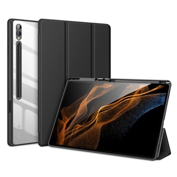 Samsung Galaxy Tab S9 Ultra Dux Ducis Toby Tri-Fold Smart Folio Hoesje Zwart