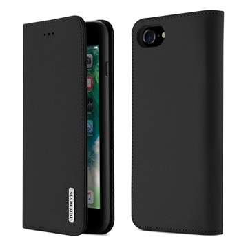 Zwarte Genuine Leather Case voor de iPhone 8-7