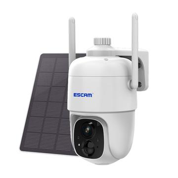 ESCAM G24 H.265 3MP Full HD AI Identify Camera met Zonnepaneel PIR Alarm WiFi Camera Ingebouwde Batt