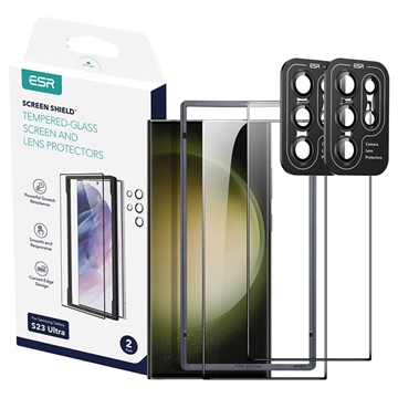 Samsung Galaxy S23 Ultra 5G ESR Screen Shield Gehard Glas & Camera Lens Protector 2 St.