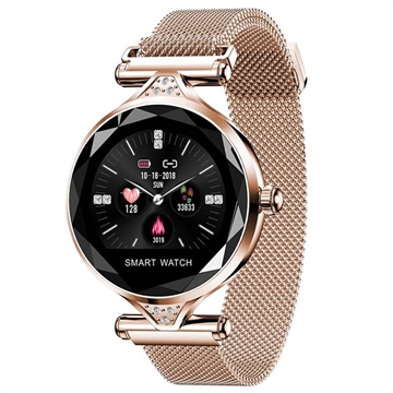 Elegant Vrouw Waterbestendig Smartwatch met Hartslagmeting H1 (Geopende verpakking Uitstekend) Rose 