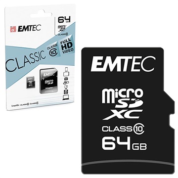 Emtec Classic Class 10 Microsd Kaart Ecmsdm64Gxc10Cg 64Gb huismerk kopen in de aanbieding