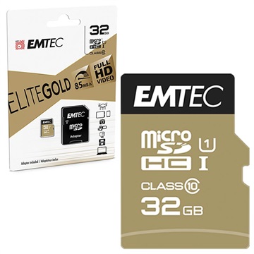 Emtec Elite Gold Uhs I U1 Microsd Kaart Ecmsdm32Ghc10Gp 32Gb huismerk kopen in de aanbieding
