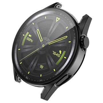 Enkay Huawei Watch GT 3 hoesje met gehard glas 46 mm zwart