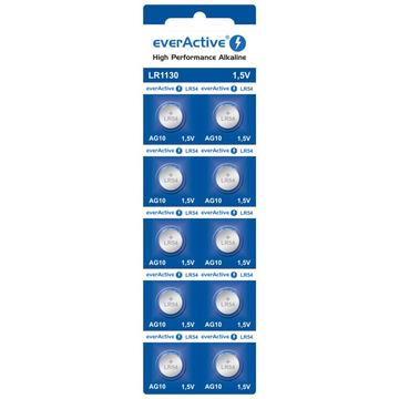 EverActive AG10 LR1130-LR54 Alkaline knoopcel batterijen 10 stuks.