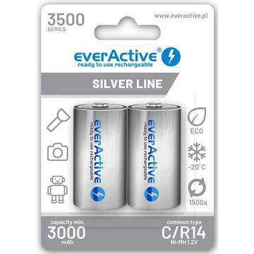 EverActive Silver Line EVHRL14-3500 Oplaadbare C Batterijen 3500mAh 2 stuks.