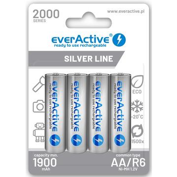 EverActive Silver Line EVHRL6-2000 Oplaadbare AA batterijen 2000mAh 4 stuks.