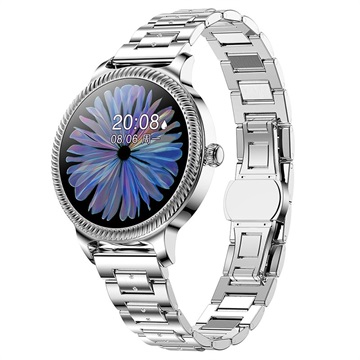 Smartwatch voor dames met hartslag AK38 Zilver